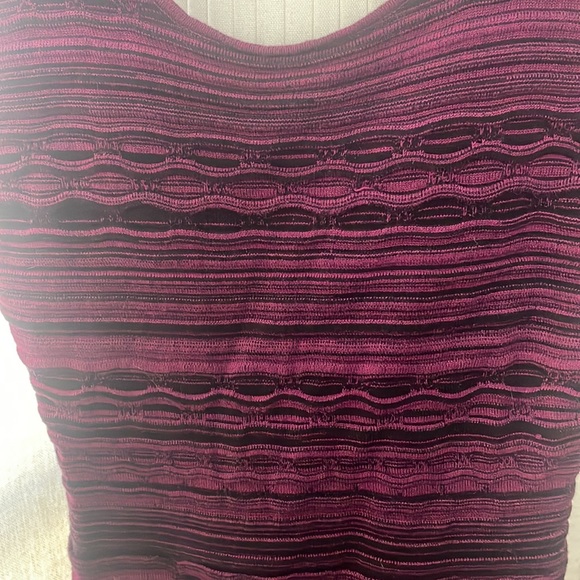 Jessica Simpson Sportswear Marled Purple/Magenta Pink Knit Fit and Flare Dress - Picture 4 of 17